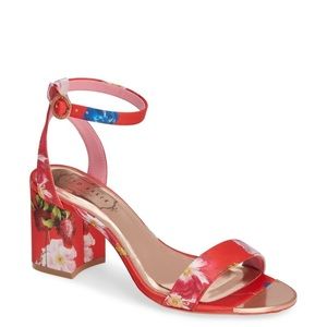 Rozie Floral Print Block Heel Sandal